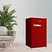 ASCOLI Retro Mini Fridge 85L, Compact Refrigerator, Under Counter Fridge, Direct Cooling, Super Quiet, Adjustable Racks, Defrost, Mechanical Control, Led Light