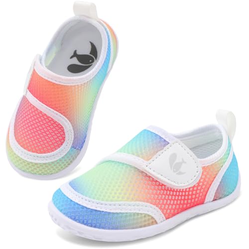 Image of FEETCITY Toddler Water Shoes Boys Girls Swim Shoes Quick Dry Kids Aqua Socks Barefoot for Beach Swimming Pool
