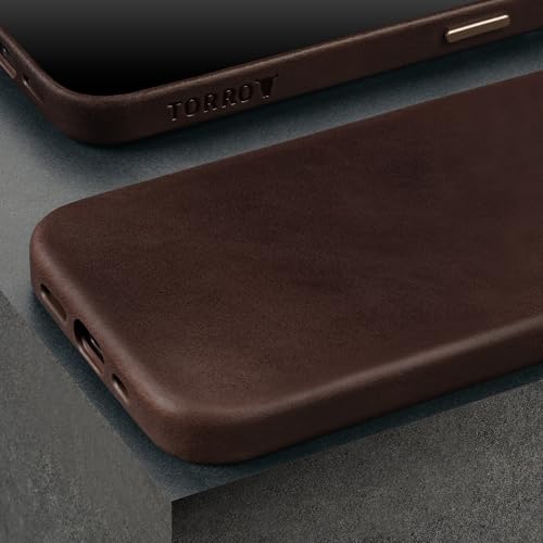 Funda iPhone 17e parachoques delgada TORRO cuero natural compatible MagSafe 6