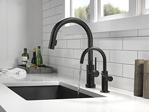 Image of Delta Contemporary Beverage Dispenser Faucet, Matte Black Drinking Water Kitchen Sink Faucet, Matte Black 1930-BL-DST