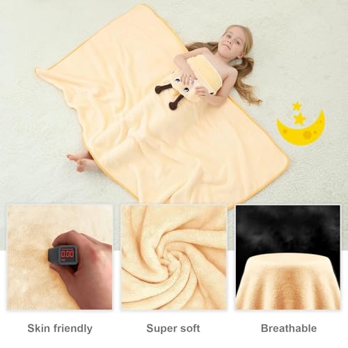 Image of MICHLEY Cartoon Hooded Baby Towel Unisex, Premium Soft Swimming Bathrobe Large Washcloths 31.5 inch x 53 inch for 0-9T (Giraffe)