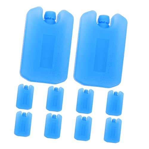 TOBBOMEY 10 Piezas Hielo Reutilizable para Neveras Bloques Congeladores Compactos y Duraderos para Transporte Frío Picnic y Camping Compatible con Bolsas de Almuerzo y Enfriadores