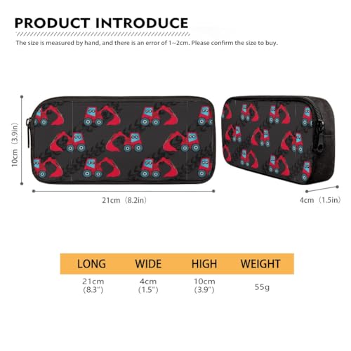 Image of Forklift Pencil Case for Men Women,Large Capacity Pencil Box for Boys Girls,Pencil Case Pouch with Zipper for School Work Travel