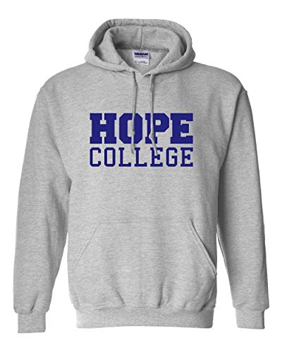 CreateMyTee Hope College Stacked One Color Unisex Hooded Sweatshirt - Hope Flying Dutchmen Apparel