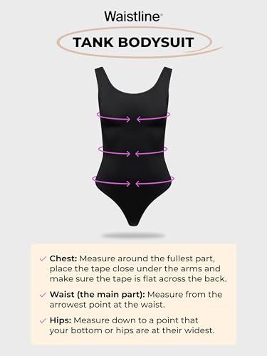 WAISTLINE Women's Sleeveless Bodysuit - Seamless Tummy Control Shapewear Body Suit - Sculpting Snatched Waist Shaper (Nude L)