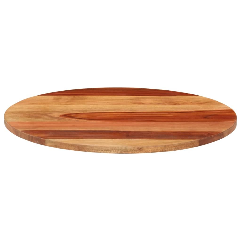 Myheimly Tischplatte Massivholzplatte Holzplatte Ersatztischplatte Holz Platte für Couchtisch Beistelltisch Rund massives Sheesham-Holz,40 cm 15-16 mm