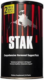 Animal Stak – Complete Natural Hormone Booster Supplement with Tribulus – Natural Testosterone Booster for Athletes – Contains Estrogen Blockers – 1 Month Cycle