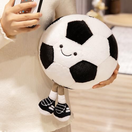 XIYUAN 13.7inch Football Plush Toys Soft Stuffed Sports Plush Balls Cute Fun American Soccer Doll Toys with feet Creative Football Spherical Decor Throw Pillow for Christmas Kids Gift (Football) - Thumbnail 2