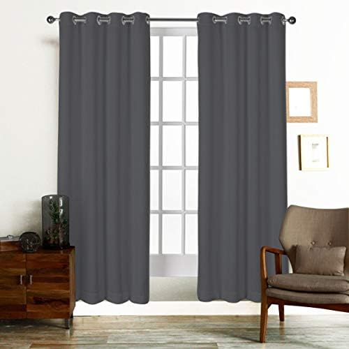 Tiny Break Room Darkening Orange Curtains - Eco friendly & Safe - 100% Cotton Curtains for living room and bedroom Drapes, 55 x 90 Inch, Set of 2 Panels, Orange