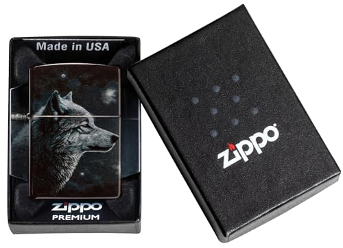 Encendedor Zippo Windproof Wolves Tumbled Chrome miniatura 6