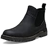 VOSTEY Winterschuhe Stiefeletten Für Herren Chelsea Boots Wasserdicht Und Rutschfest (EU8119 Schwarz 43)