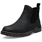 VOSTEY Winterschuhe Stiefeletten Für Herren Chelsea Boots Wasserdicht Und Rutschfest (EU8119 Schwarz 43)