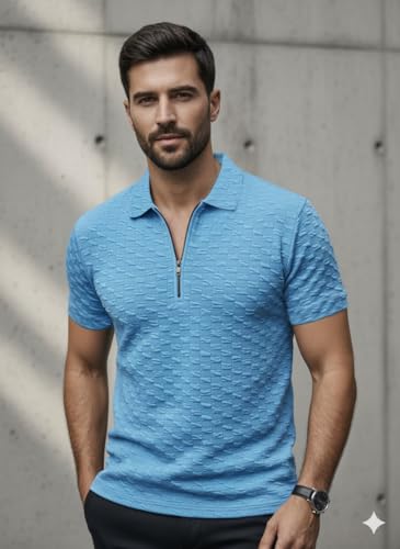 Image of Preneum Men's Poly Cotton Rich Solid Polo Tshirt | Collar Tshirts | Half Sleeves | Plain-Regular Fit (Available in Plus Sizes)