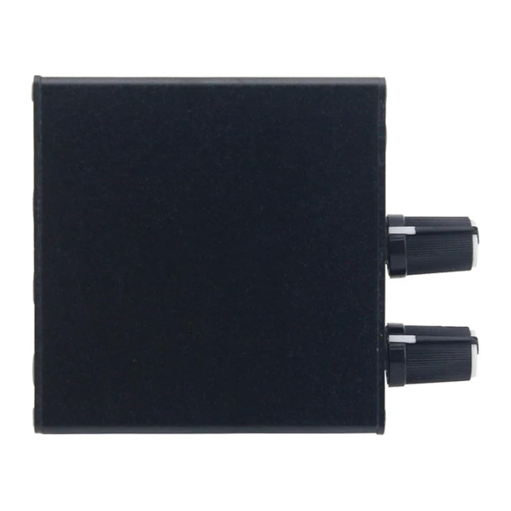 Booso AU-202 Stereo-Mischpult, 2 Eingänge, 2 Ausgänge, Audio- für Kopfhörer AMP, externe Leistung, Lautstärkeregler nur