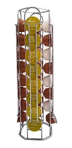 MS Aramados, 31176, Suporte Porta 32 Cápsulas de Cafe Dolce Gusto Cafeteira, cor Cromado, Aço