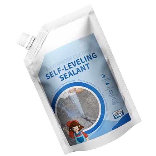 Sellador Para Cemento - Sellante Autonivelante Anti-Fugas,Impermeable Secado Rápido Sellador De Hormigón 500ml Para Baño Ladrillo Bañera Piscina Jardín Terraza Cocina Garaje Patio Sótano Suelo