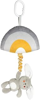 Blublu Park Baby Hanging Musical Toy with Music Box, Baby Lullaby Pull Musical Sensory Toys for Babies Boys and Girls, Clip On Baby Pram Pushchair Cribs Strollers Car Seats Toys, Rainbow