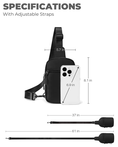 choliss small sling bag for women and men crossbody bags trendy fanny packs chest bag with extended strap