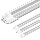 Marxlait 4 Pack T8 LED Bulbs 4 Foot, 24W 3000LM, 6000K Daylight, Ballast Bypass, Dual Ended Powered Type B Light Bulbs, LED Fluorescent Tube Replacement T8 T12, Non-dimmable
