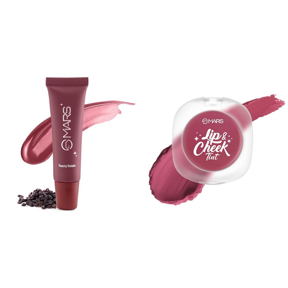 MARS Lippy Top Hydrating Lip Gel 10ml 06-TOASTY RAISIN MARS Lip Cheek Tint for Bold Pop Color 2.8 gm 01-Dusty Rose - Trust Your Heart-picture-41