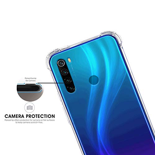 Image of TheGiftKart Crystal Clear Back Cover Case for Xiaomi Redmi Note 8 | Shockproof Soft TPU Case | Cushioned Edges for Ultimate Protection Back Cover Case (TPU, Transparent)