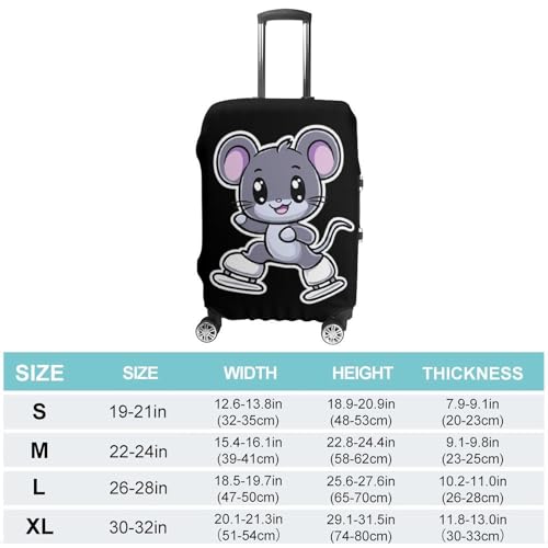 Rat Skater Travel Luggage Cover for Suitcase 19-32 Inches Elastic Washable Baggage Protector2