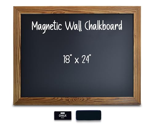 Better Office Products Magnetic Wall Chalkboard, Large Size 18