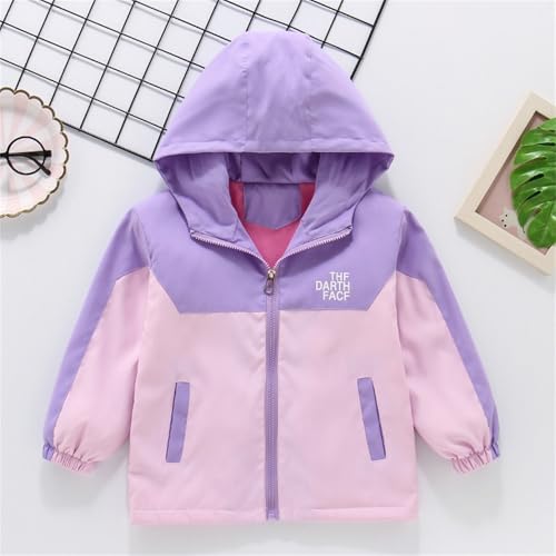 Girls Rain Jacket Waterproof Zipper Windbreaker Coats Kids Lightweight fleece Windproof RainCoat with Pockets winter2