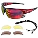 Price comparison product image Rapid Eyewear Edge Red Sports Sunglasses. Mens & Womens. Interchangeable Lenses. Adjustable Frame. Polarised & Low Light Lens Options. Glasses for Cricket, Tennis, Rowing etc.