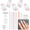 Bagavs Unghie Gel Adesive UV 20 PCS Smalto Adesivo per Unghie Strisce Gel UV (Gradiente rosa)