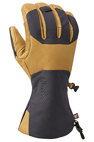 Rab Guide 2 GTX Waterproof Breathable Gore-tex Leather Gloves for Skiing and Mountaineering - Steel - Small