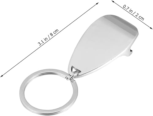 Miniatura 9 de UPKOCH 3 piezas de abrelatas llavero para hombres, llavero de coche para hombres, llavero de cerveza, llavero de vino de metal plateado para hombre