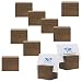 MyGift 10 Piece Rustic Natural Wood Rectangular Table Place Card Holders, Dark Brown