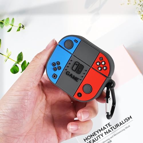 Image of Emoh Roced Case for AirPodS 4 (2024) with Keychain (ANC), Cute Cartoon Shockproof Protective Cover Compatible with Apple AirPods 4th Generation 2024 for Women and Boys (Nintendo)