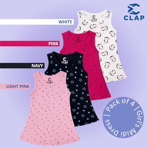Image of CLAP Baby Girl's Midi Dress (Pack of 4)