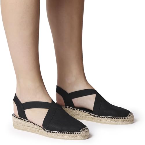 Image of Toni Pons - VERONA - Women's flat vegan espadrilles with elastics