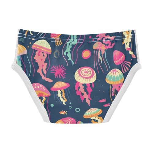KLL Colorful Jellyfish Baby Boys Cotton Nighttime Underwear Breathable Children Panties2