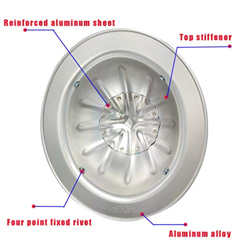 Rdbsmgx Hard Hats Aluminum Alloy Helmet High-Strength Helmet Full Brim Design Top Reinforcement 4-Point Fixing Suitable For Construction Steel Mine (Aluminum Color) #TOP2