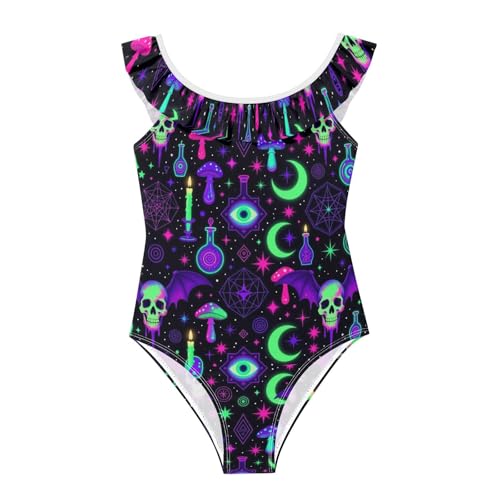 Maillot de bain à volants pour filles de 3 à 6 ans anti-irritation et facile à enfiler