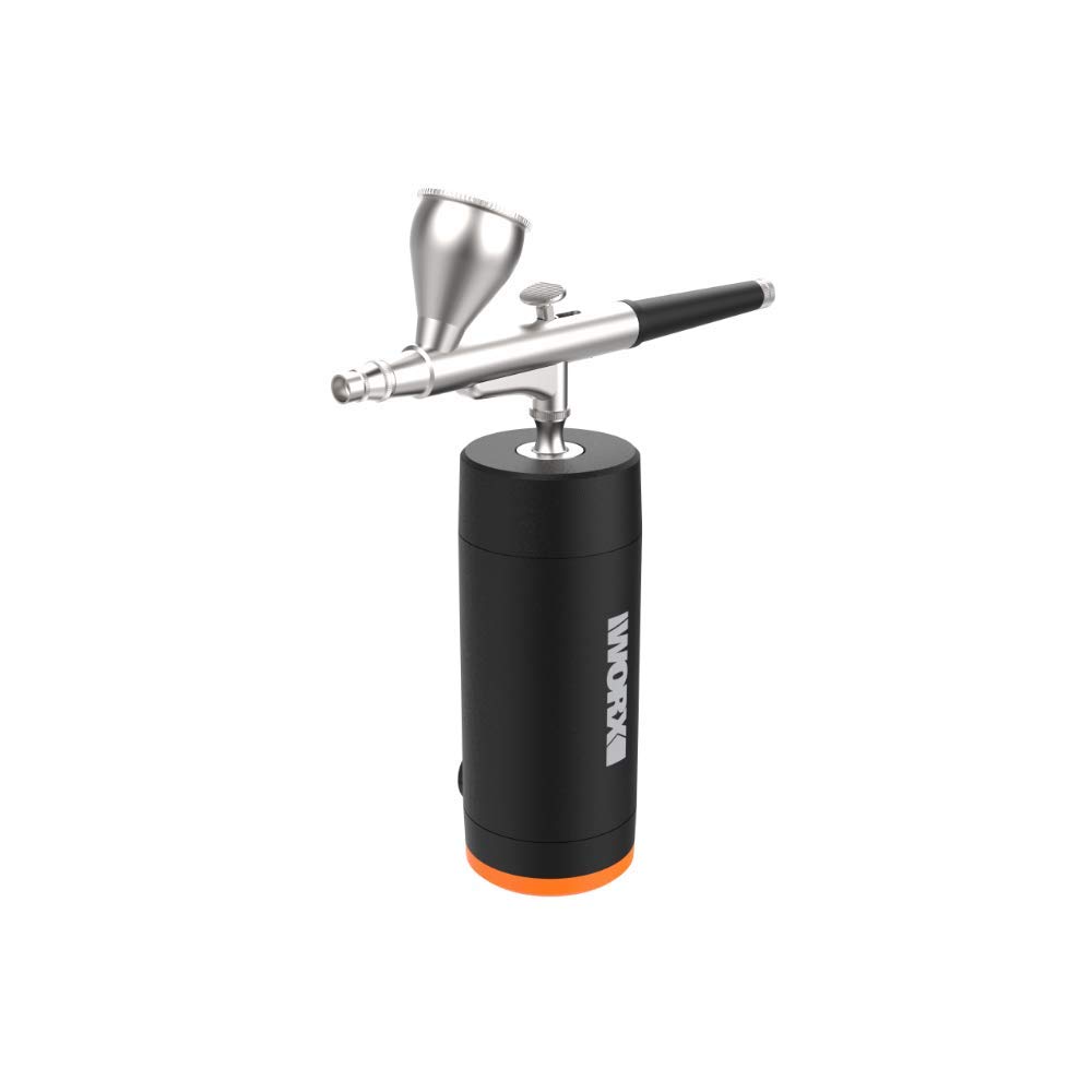 Aérographe sans fil WORX 20V parfait pour personnaliser vos projets créatifs et maquettes