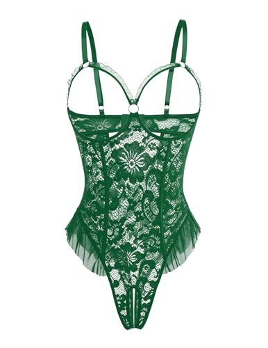 Image of Avidlove Women One Piece Lingerie Sexy Lace Babydoll Mini Bodysuit