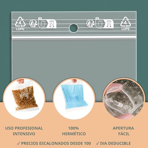 Miniatura 2 de Packy - Bolsas Zip - Bolsas Autocierre - 24 Tamaños Disponibles - 100 A 10000 Piezas - Bolsas Plastico Autocierre - Bolsas Con Cierre Zip Alimentos - Pequeñas Y Grandes - 20x25 Cm Lote De 100