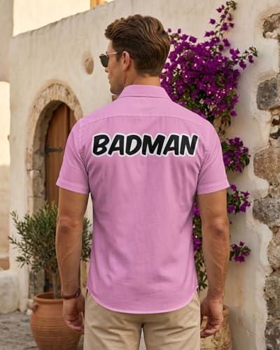 Image of 99TIMORO Fathers Movie Hawaiian Shirt for Men, Characters Button Down Short Sleeve Top, Summer Beach Gifts