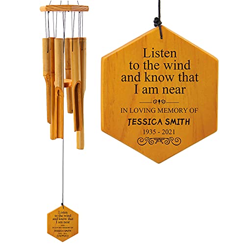 Personalized Memorial Bamboo Wind Chimes
