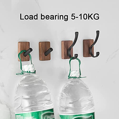 Percheros Perchero De Madera Montado En La Pared Sin Perforaciones Ganchos para Puertas Toallas Ganchos para Llaves para Entrada Pasillo Cocina Baño,C,1 Paquete