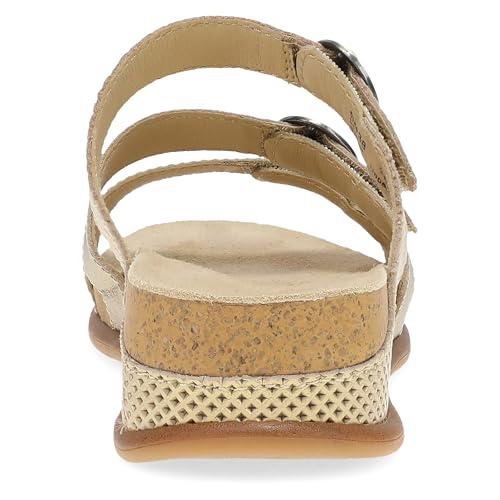 Image of Dansko Campbell Slip-On Wedge Sandal for Women -Low Profile Wedge with Arch Support, Adjustable Fit for Walking Comfort