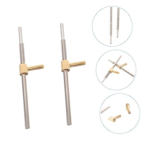 GALPADA 2pcs Cello Bow Screw String Instrument Replacement Parts Cello Fittings for Violin Viola Sturdy Metal Rod Fine Thread for Bow Frog