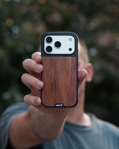 Image of Mous for iPhone 17 Pro Case, Compatible with MagSafe - Limitless - Protective Walnut Cover for iPhone 17 Pro - Shockproof, Full Camera Protection, Anti-Scratch Back, Brown