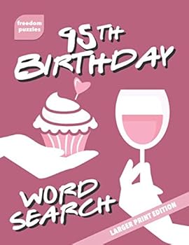 95th Birthday Word Search : Large Print Puzzle Book (Cupcake Celebration Cover)
