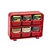 Mind Reader 6 Drawer Tea Bag Holder and Organizer, Red